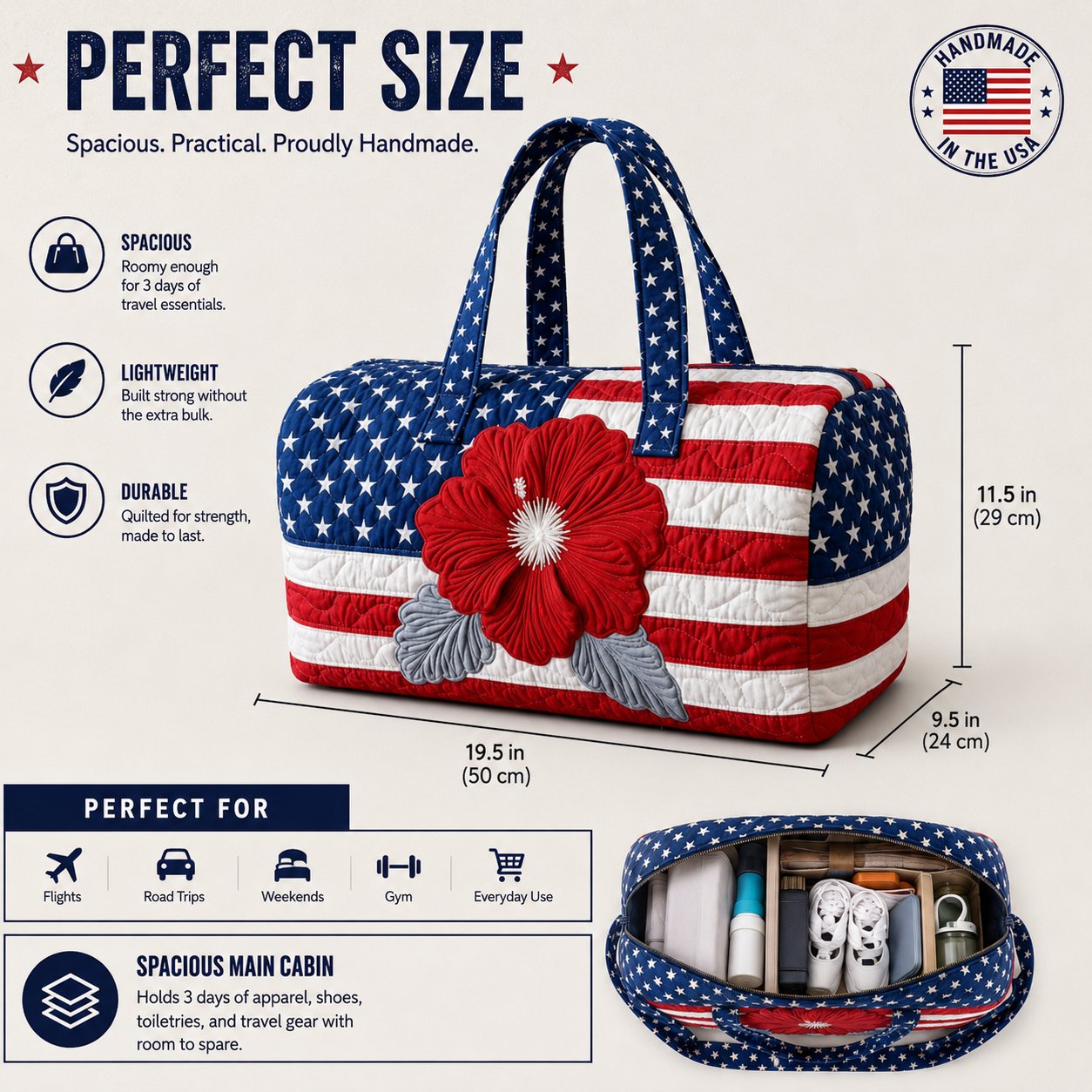 Craftsman’s USA Quilted Duffle Bag