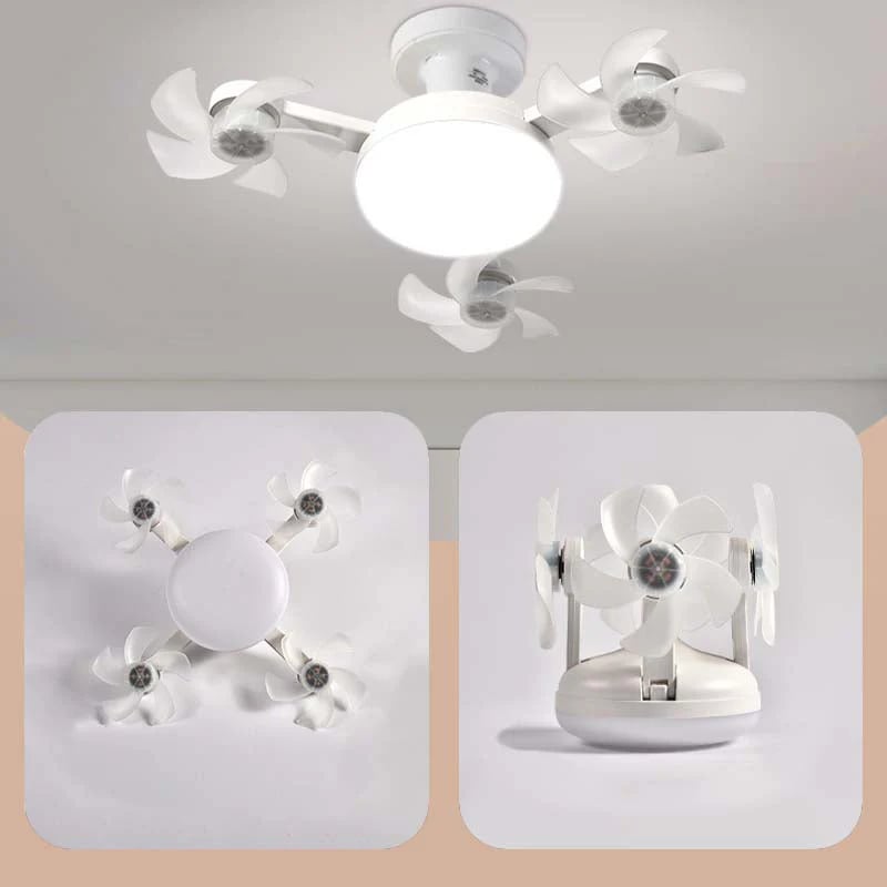 2‐in‐1 Silent LED Fan with Remote Control, Energy‐Saving Cooling & Lighting Combo for Home Bedroom