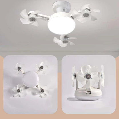 2‐in‐1 Silent LED Fan with Remote Control, Energy‐Saving Cooling & Lighting Combo for Home Bedroom