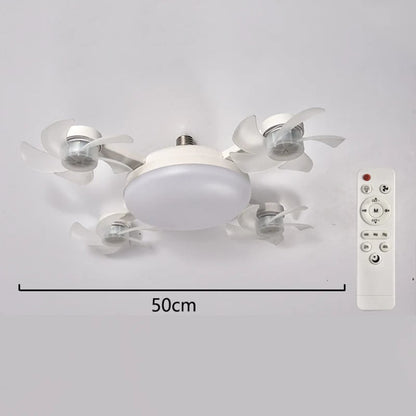 2‐in‐1 Silent LED Fan with Remote Control, Energy‐Saving Cooling & Lighting Combo for Home Bedroom