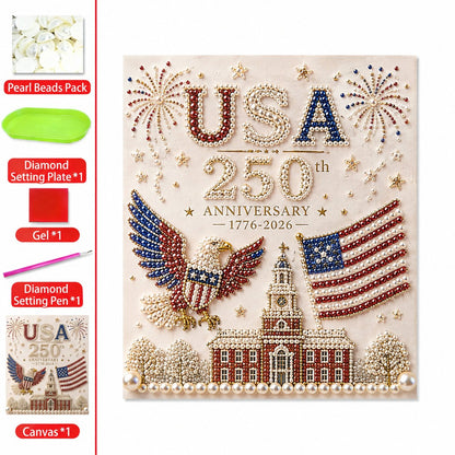 🔥LAST DAY 50% OFF - 🇺🇸 USA 250th Anniversary DIY Pearl Painting Kit ✨❤️‍🔥BUY 4 GET FREE SHIPPING