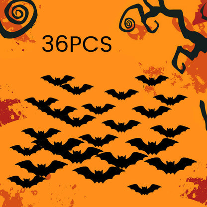 Halloween LED Flying Bat Decorations – Glowing 3D Bat Wall Decor for Porch, Window, Door, Garage & Party Backdrop