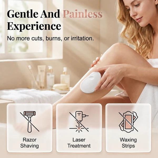 ✨50% OFF NOW! Palm‑Fit Hair Eraser for Quick At‑Home Grooming, Painless Crystal Hair Remover, Eco‑Friendly Reusable Physical Hair Removal Tool for Legs, Arms & Body