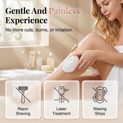 ✨50% OFF NOW! Palm‑Fit Hair Eraser for Quick At‑Home Grooming, Painless Crystal Hair Remover, Eco‑Friendly Reusable Physical Hair Removal Tool for Legs, Arms & Body