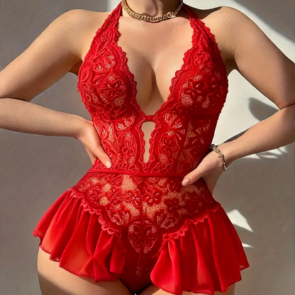 Sexy Transparent Lace One-Piece Lingerie