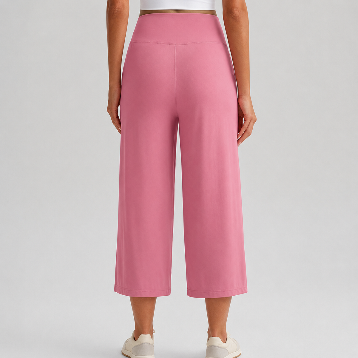 Women's High-Waist Wide-Leg Capri Pants