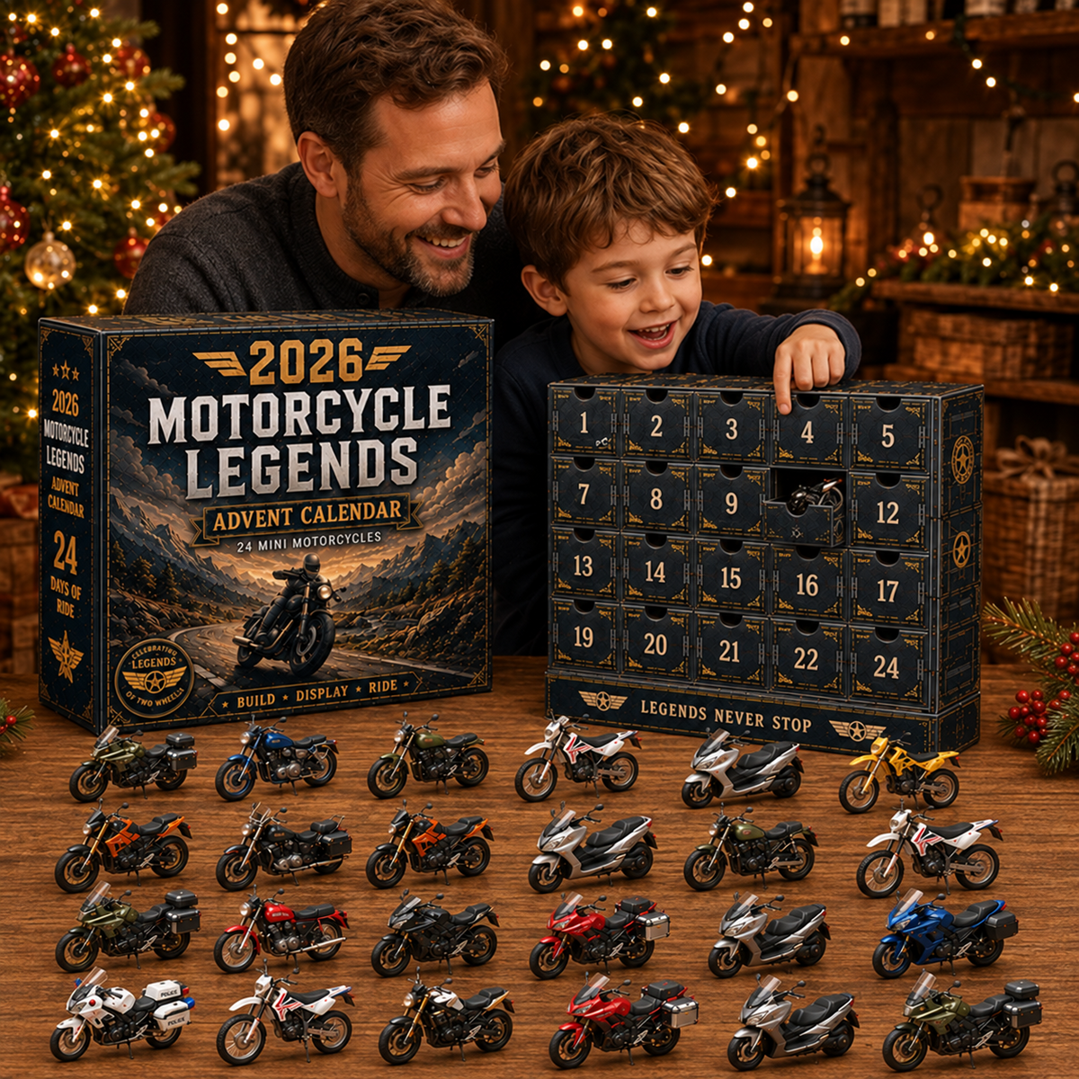 2026 Motorcycle Legends Advent Calendar – 24 Days, 24 Mini Motorcycles, 24 Legendary Rides