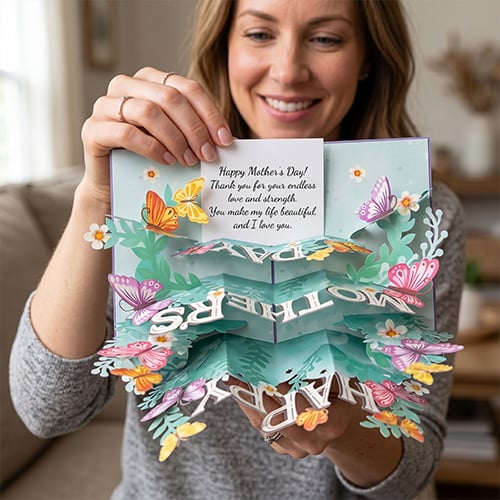 3D Butterfly Mother’s Day Pop-Up Card
