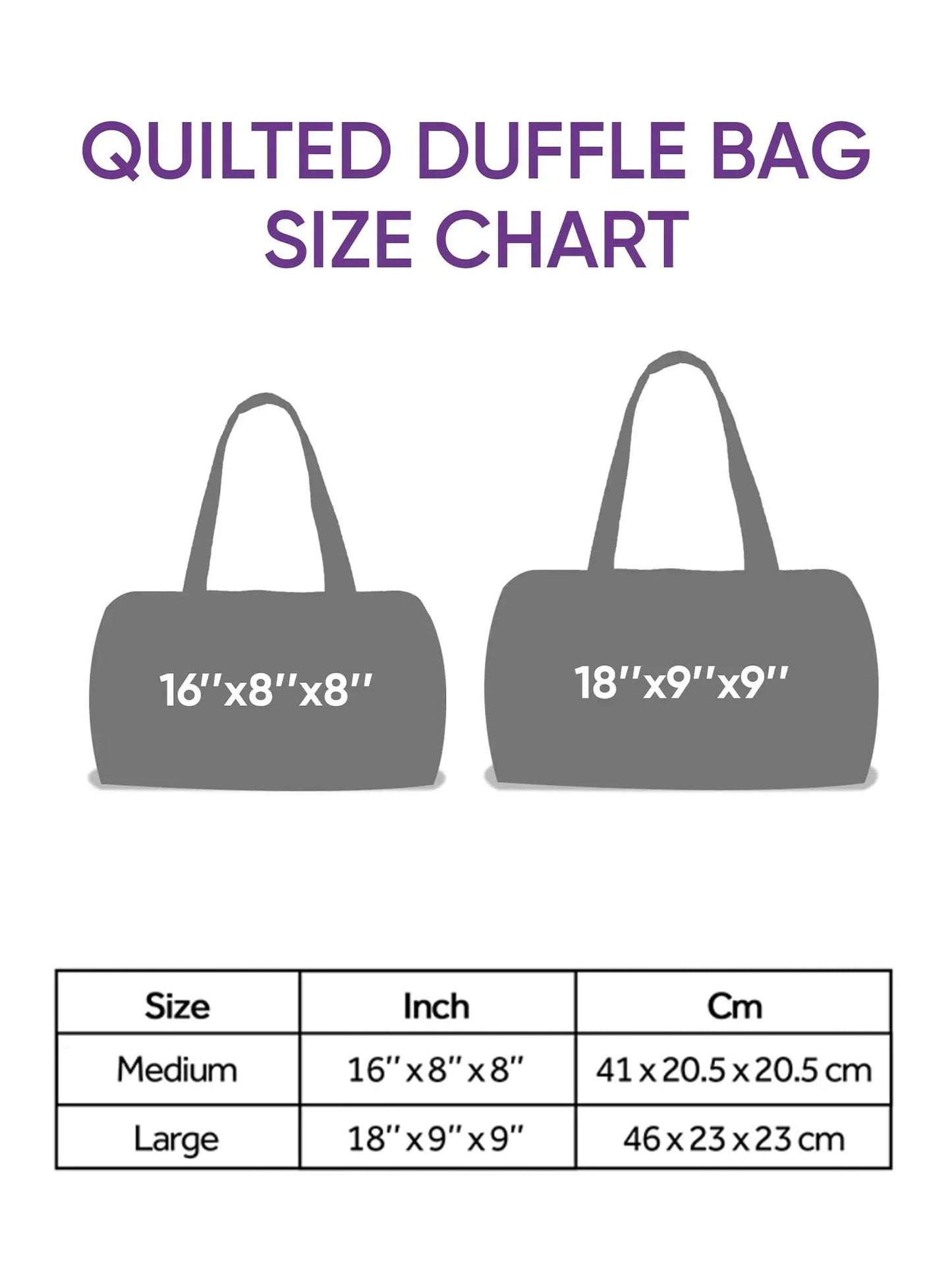 Peace Sign Quilted Duffle Bag