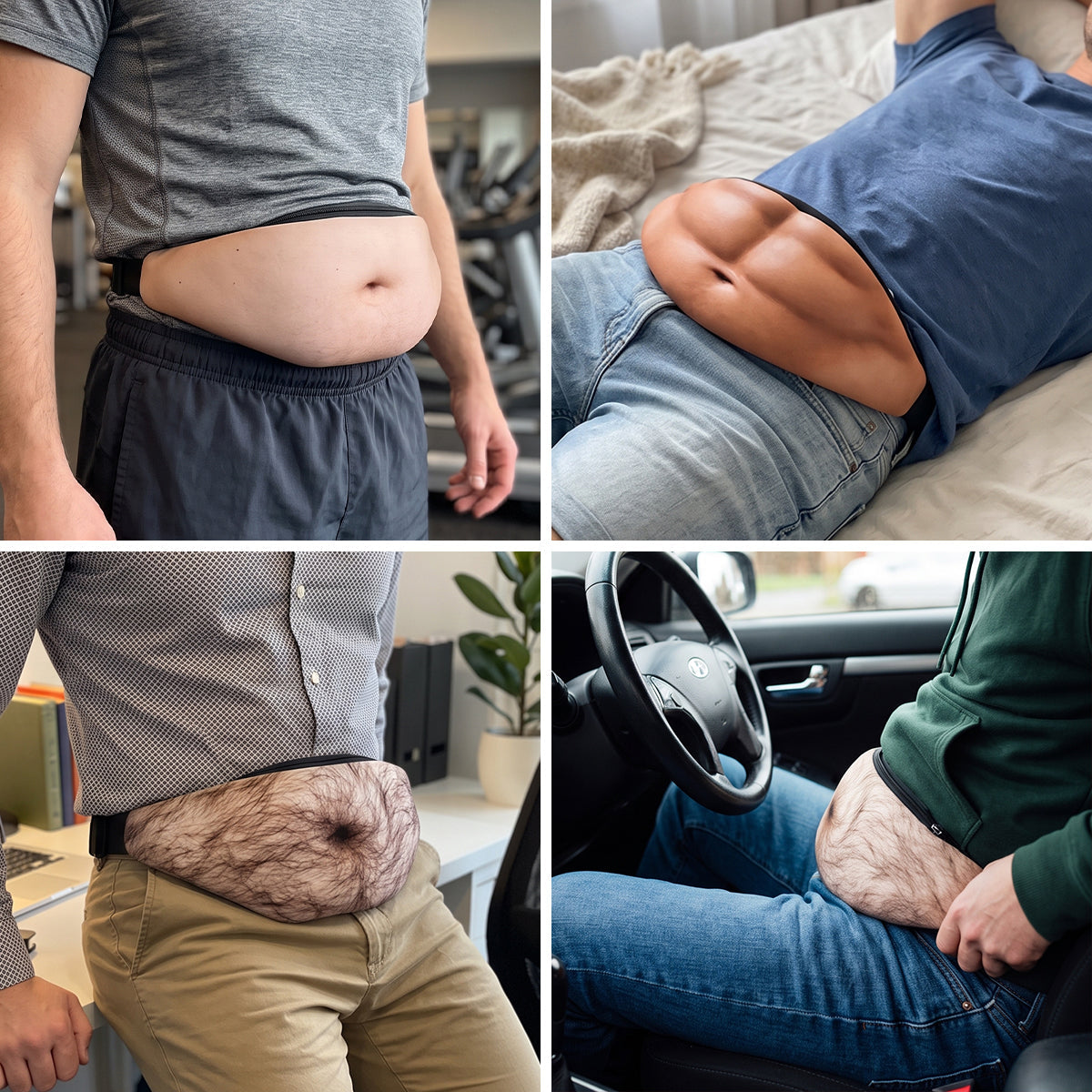 Funny Belly Bag – Realistic Big Belly Novelty Waist Bag