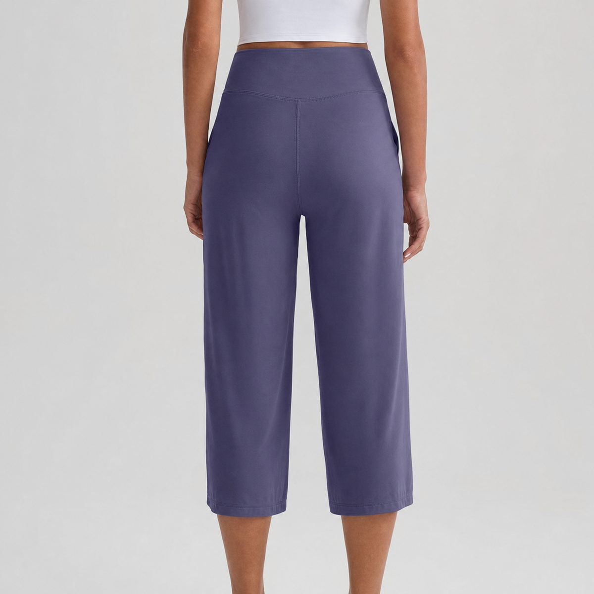 Women's High-Waist Wide-Leg Capri Pants