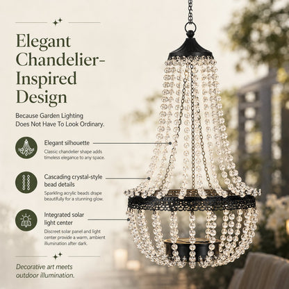✨ Solar Crystal Chandelier Light