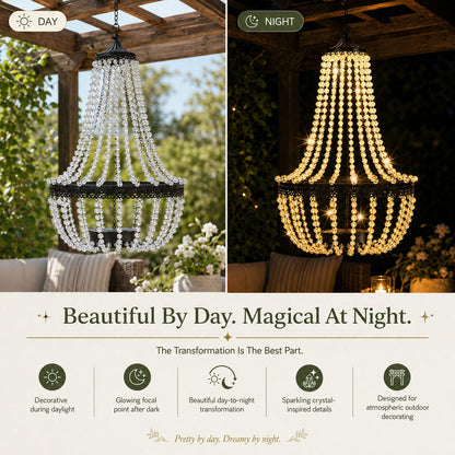 ✨ Solar Crystal Chandelier Light