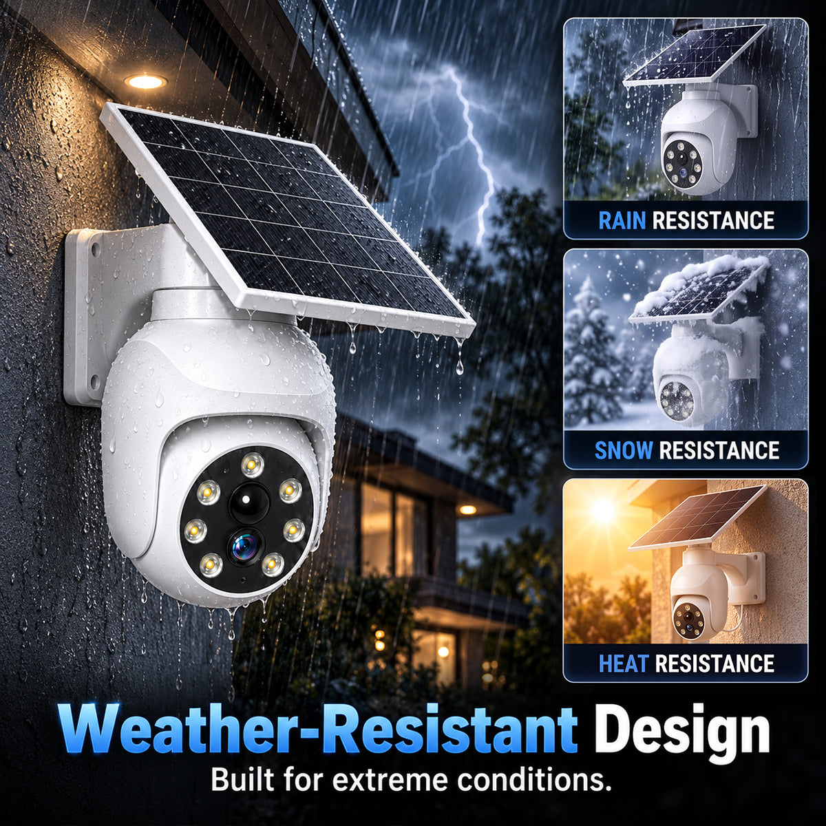 ⏰Solar-Powered Simulated Surveillance Camera Street Light
