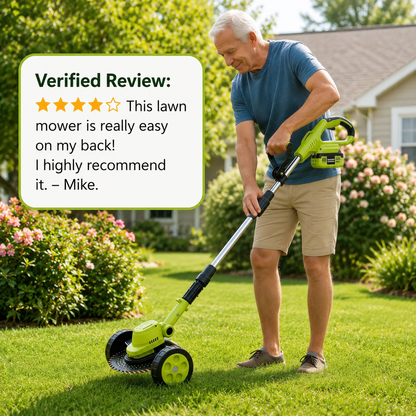 🌿⚡21V 3-in-1 Cordless String Trimmer, Edger & Mini Mower – 2 Batteries Included