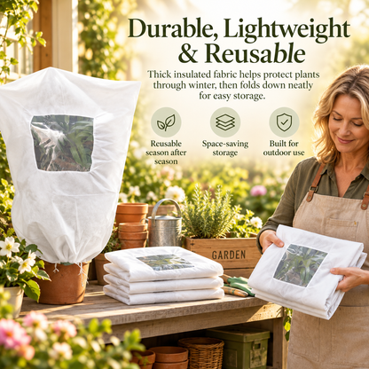🔥 Plant Frost Cover Nonwoven Reusable Warm Shrubs Blanket