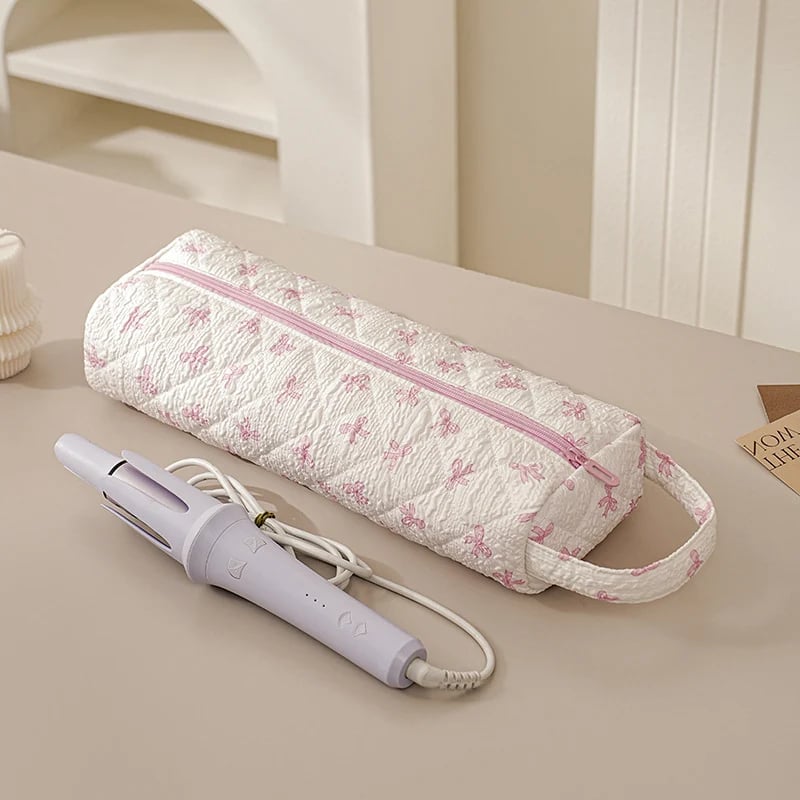 🎒Quilted Multi‐Purpose Storage Bag, Portable Zipper Cosmetic Makeup Pouch with Handle