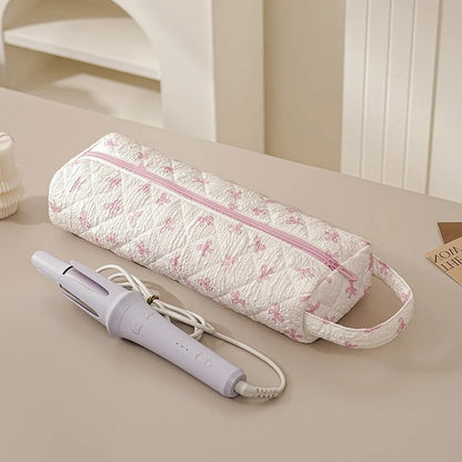 🎒Quilted Multi‐Purpose Storage Bag, Portable Zipper Cosmetic Makeup Pouch with Handle