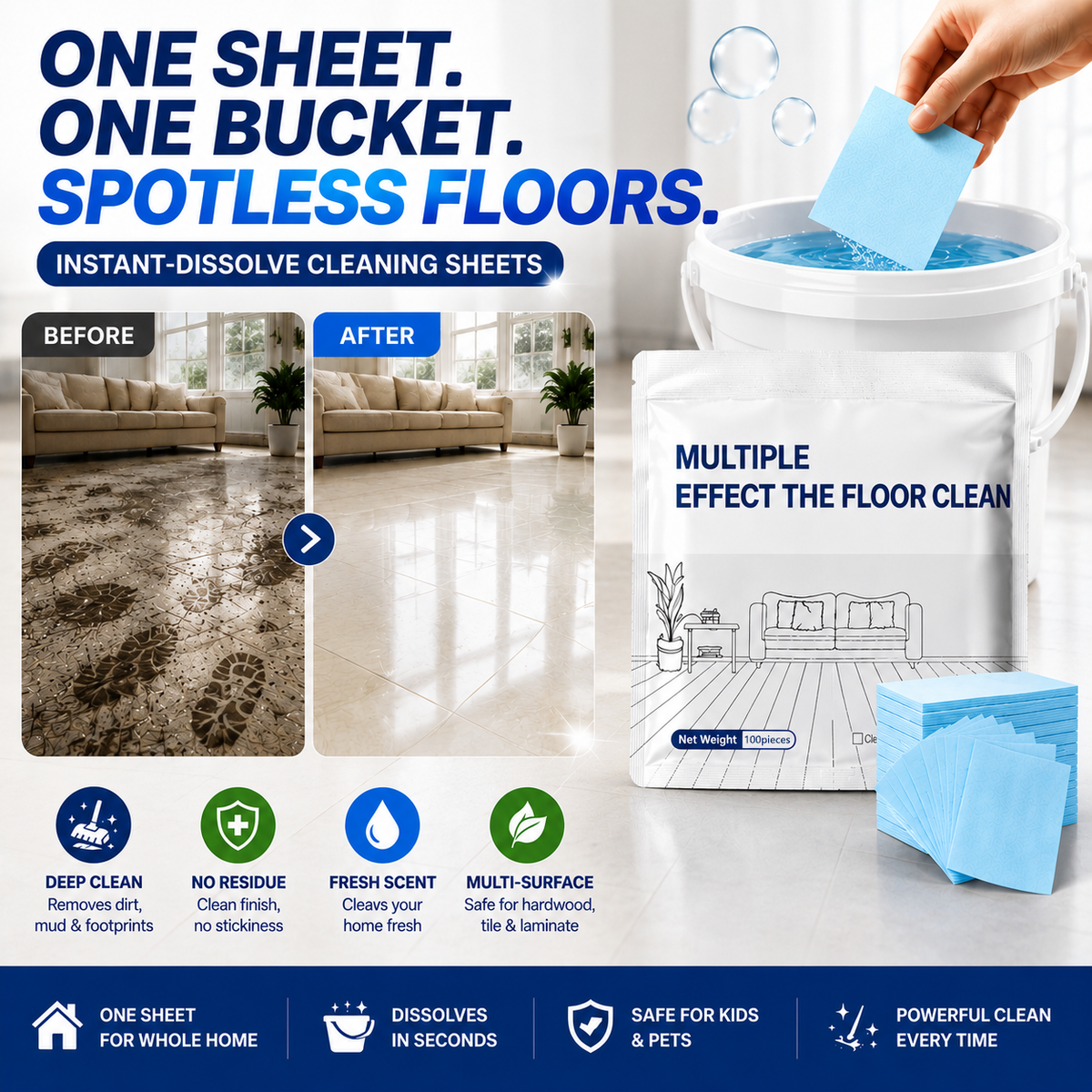 Multi-Surface Antibacterial Cleaner for Hardwood, Tile & Laminate
