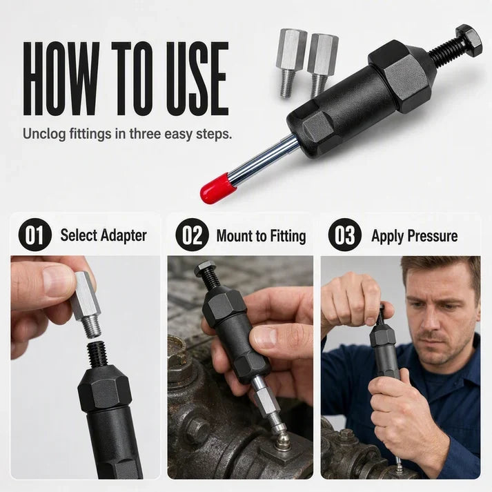 Tryzenviax Heavy Duty Grease Fitting Cleaner Unclog Tool